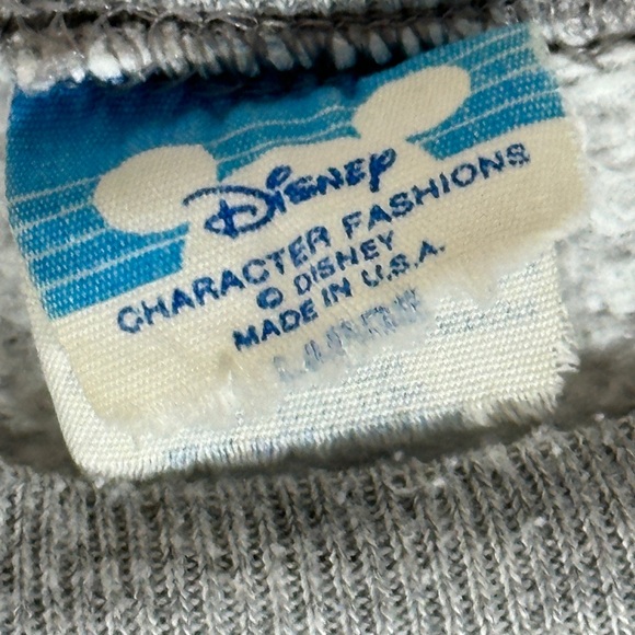 Vintage 80s Mickey Mouse Sweatshirt Classic Gray Adult Sz Large Walt Disney READ - Picture 10 of 14